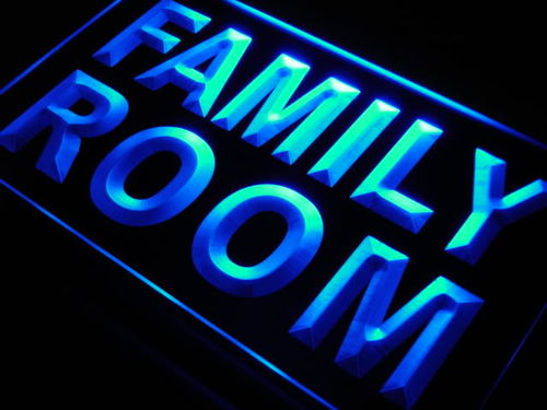 Family Room Home Decor Display Neon Light Sign